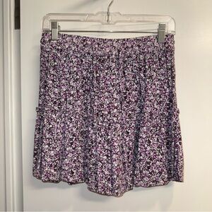 Zara Purple Floral Mini Skort